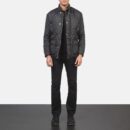 Barry Quilted Black Windbreaker Jacket