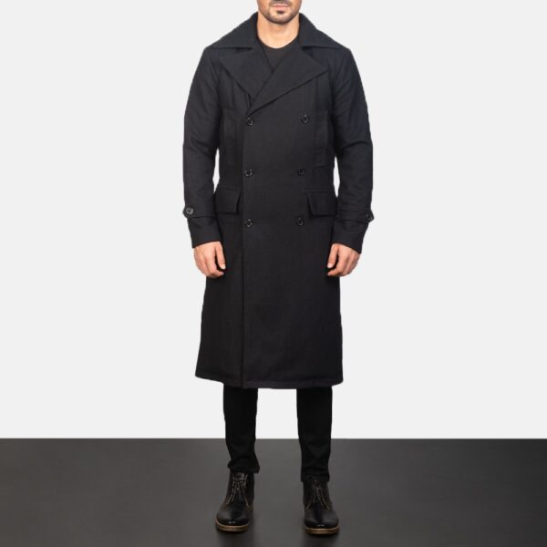 Detective Black Wool CoatDetective Black