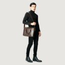 The Captain Vintage Brown Leather Briefcase