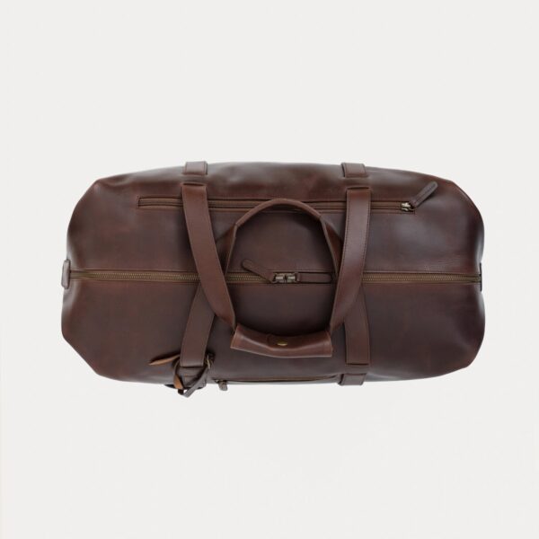 The Dale Vintage Brown Leather Duffle Bag - Image 3