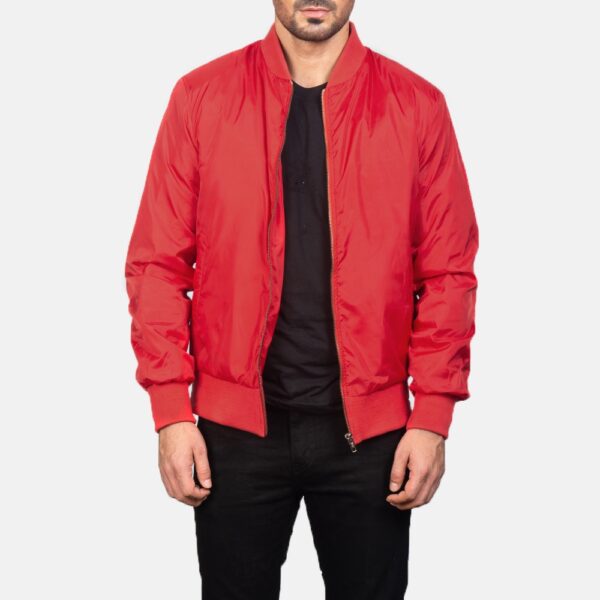 Zack Red Bomber Jacket - Image 6