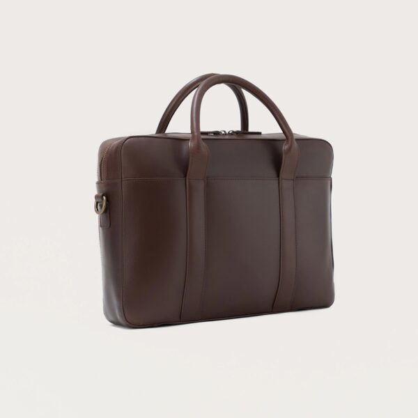The Captain Vintage Brown Leather Briefcase - Image 3