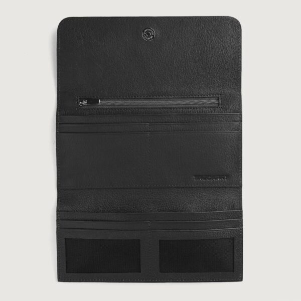 Taylor Black Leather Continental Wallet - Image 3