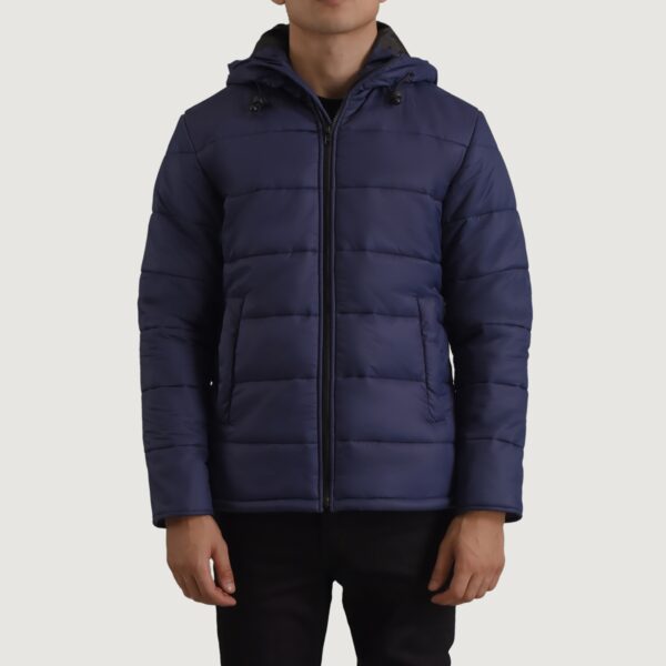 Erico Blue Hooded Puffer Jacket - Image 5