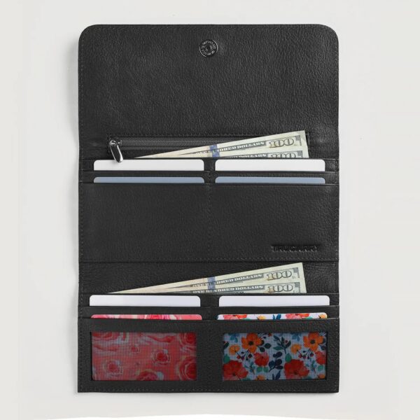Taylor Black Leather Continental Wallet - Image 4