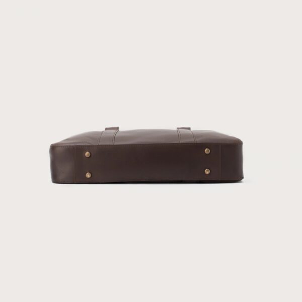 The Captain Vintage Brown Leather Briefcase - Image 5