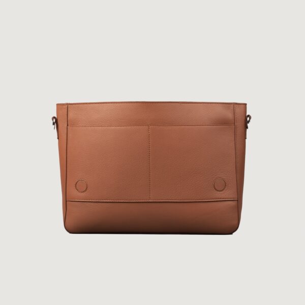 The Carismatico Brown Leather Messenger Bag - Image 5
