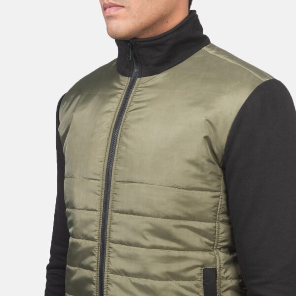 Nashville Quilted Green Windbreaker Jacket - Image 3