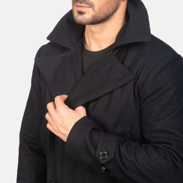 Detective Black Wool CoatDetective Black - Image 6