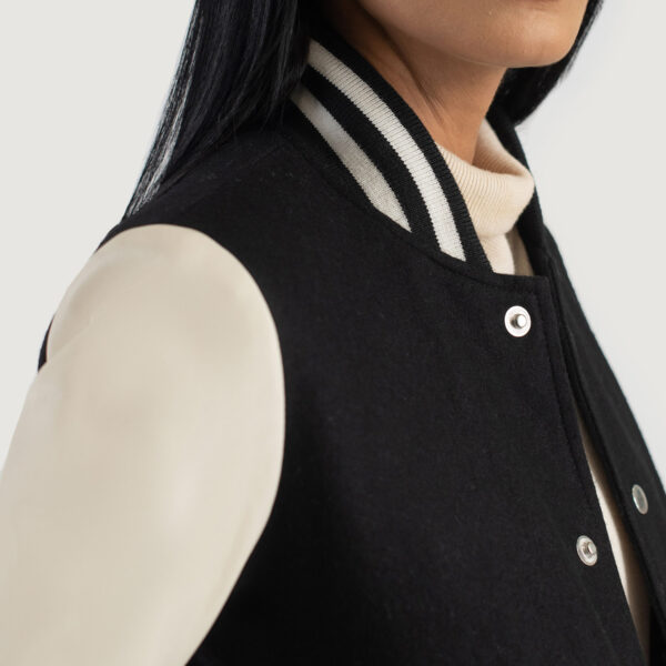 Savant Black Hybrid Varsity Jacket - Image 6