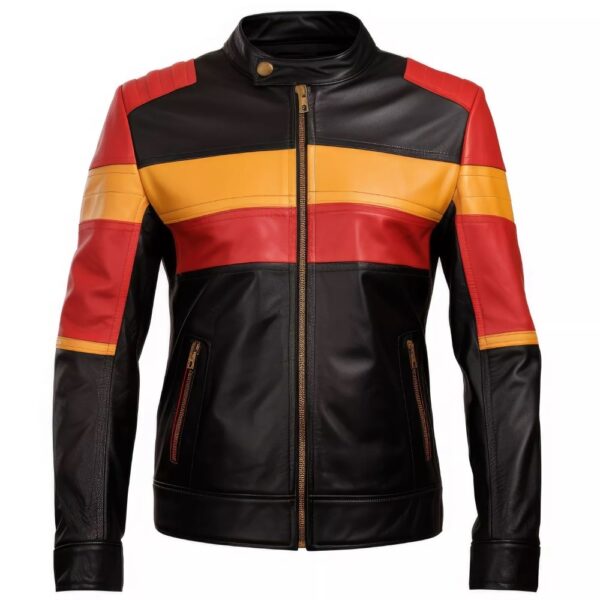 Mens Inspired By German Flag Casual Motorcycle Zipper Coat Germany Flag Jacket