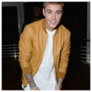 American Singer Yellow Lambskin Bomber Leather Jacket