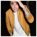 American Singer Yellow Lambskin Bomber Leather Jacket