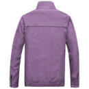 Mens Denim Jacket Casual Loose Fit Button Down Denim Trucker Jacket Coat Purple