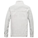 Mens Denim Jacket Casual Loose Fit Button Down Denim Trucker Jacket Coat White