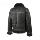 Men’s Black Aviator Sheepskin Shearling Leather Jacket