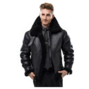 Men Fashion Style Sheepskin Coats And Shearling Jacket