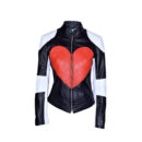 Woman Fashion Style Genuine Black Leather Biker Jacket